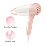 Load image into Gallery viewer, Groomiist CSHD-05 Household &amp; Travel Electric Hair Dryer For Men &amp; Women / Drying Your Hair Quickly with Variable Temperature Settings &amp; Cool Shot Function (1200-1400 Watts, White &amp; Peach)