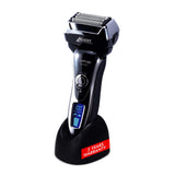 Load image into Gallery viewer, Groomiist Platinum Series Corded/Cordless Shaver PS-33 with Digital Display &amp; Quick Charging Dock: 45 Minutes Running Time &amp; 1 Shave in 5 Min Quick Charge &amp; 700mAh Lithium-Ion Battery (Black and Silver)