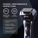 Load image into Gallery viewer, Groomiist Platinum Series Corded/Cordless Shaver PS-33 with Digital Display &amp; Quick Charging Dock: 45 Minutes Running Time &amp; 1 Shave in 5 Min Quick Charge &amp; 700mAh Lithium-Ion Battery (Black and Silver)