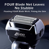 Load image into Gallery viewer, Groomiist Platinum Series Corded/Cordless Shaver PS-33 with Digital Display &amp; Quick Charging Dock: 45 Minutes Running Time &amp; 1 Shave in 5 Min Quick Charge &amp; 700mAh Lithium-Ion Battery (Black and Silver)