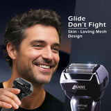 Load image into Gallery viewer, Groomiist Platinum Series Corded/Cordless Shaver PS-33 with Digital Display &amp; Quick Charging Dock: 45 Minutes Running Time &amp; 1 Shave in 5 Min Quick Charge &amp; 700mAh Lithium-Ion Battery (Black and Silver)