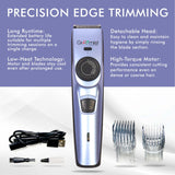 Load image into Gallery viewer, Groomiist Cordless Beard Trimmer CS-86 with 20 Length Settings with Adjustment Dial Locker (Purple &amp; Black)