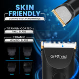 Load image into Gallery viewer, Groomiist Gold Series Corded/Cordless Beard Trimmer GT-32 with LED Display &amp; Quick Charging Dock: 180 Minutes Running Time &amp; 0.5-12MM Trimming Range with 2000mAh Powerful Lithium-Ion Battery (Black)