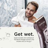 Load image into Gallery viewer, Groomiist Platinum Series Corded/Cordless Beard Trimmer PT-222 with LCD Display &amp; 300 Minutes Running Time &amp; 1-12MM Trimming Range with 2200mAh Powerful Lithium-Ion Battery (Brown &amp; Ivory)