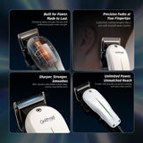 Load image into Gallery viewer, Groomiist Professional Series Corded Hair &amp; Beard Trimmer SST-786 (E) (White &amp; Black), Medium