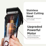 Load image into Gallery viewer, Groomiist Platinum Series Corded/Cordless Beard Trimmer PT-222 with LCD Display &amp; 300 Minutes Running Time &amp; 1-12MM Trimming Range with 2200mAh Powerful Lithium-Ion Battery (Brown &amp; Ivory)