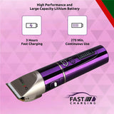 Load image into Gallery viewer, Groomiist Platinum Series Corded/Cordless Beard Trimmer PT-06 with LED Digital Display &amp; Charging Dock: 270 Minutes Running Time &amp; 1-12MM Trimming Range (Purple &amp; Ivory)