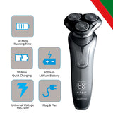 Load image into Gallery viewer, Groomiist 6 in 1 Professional Body Grooming Kit PSK-06 Corded/Cordless with LCD Digital Display &amp; Charging Stand: 60 Minutes Running Time &amp; 600mAh Lithium-Ion Battery (Black)