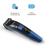 Load image into Gallery viewer, Groomiist Copper Series Corded/Cordless Beard Trimmer CS-555 with 90 Minutes Running Time &amp; 20 Length Settings (Blue Matte Finish &amp; Black Shinny Finish)