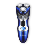 Load image into Gallery viewer, Groomiist Gold Series Corded/Cordless Shaver GS-05 with LCD Digital Display: 45 Minutes Running Time &amp; 600mAh Ni-MH Battery (Blue &amp; Silver)